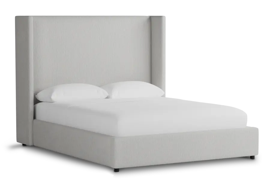 Captiva Delray Pewter 60" Upholstered Shelter Bed Captiva Delray Pewter 60" Upholstered Shelter Bed