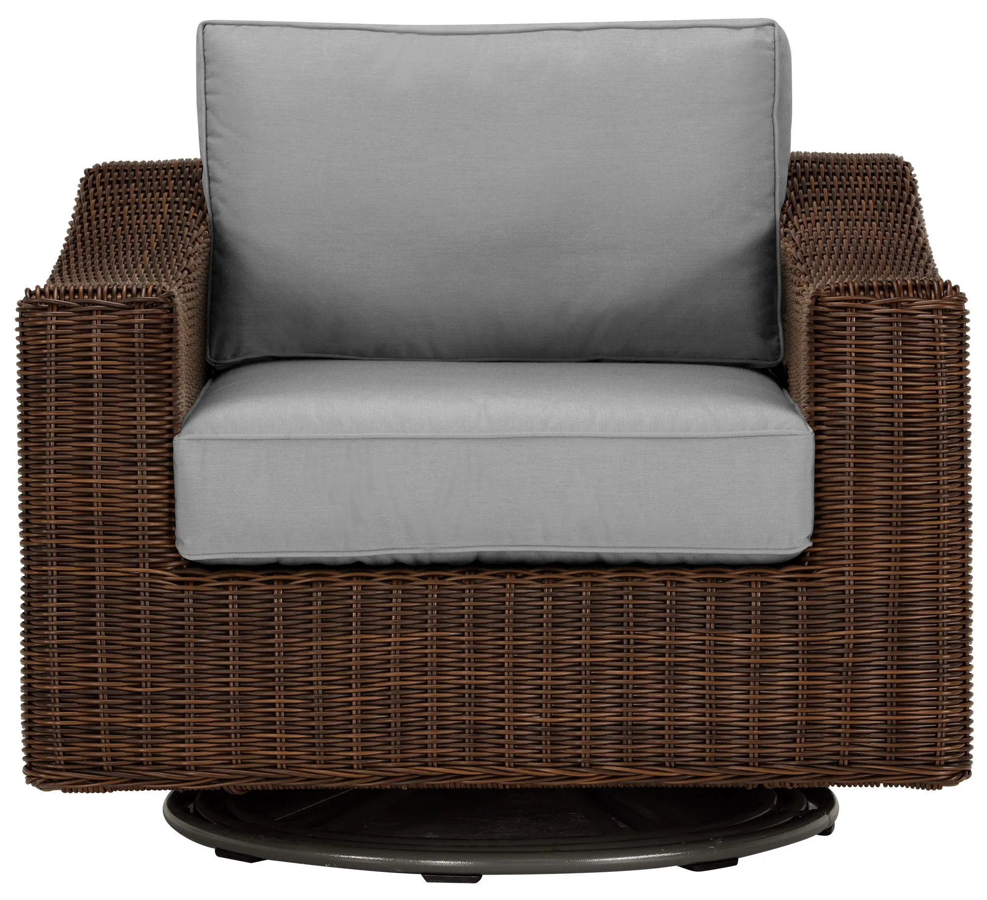 Canyon Dark Brown Gray Swivel Chair