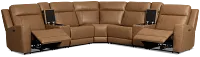 Colton Brown Micro Large Dual Power Reclining Two-arm Sectional