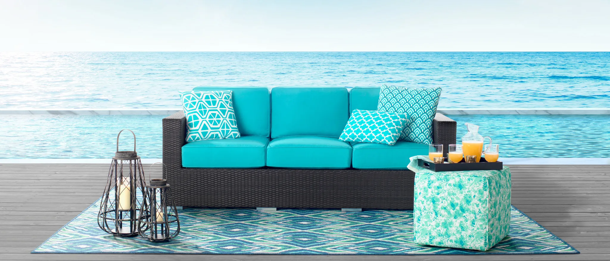 Fina Dark Teal Sofa