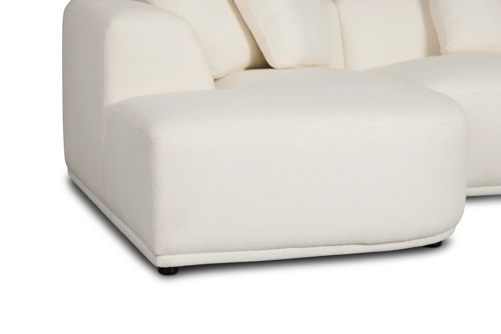 Catalina White Fabric Small Left Chaise Sectional Catalina White Fabric Small Left Chaise Sectional