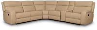 Rhett Taupe Micro Small Triple Manually Reclining Two-arm Sectional