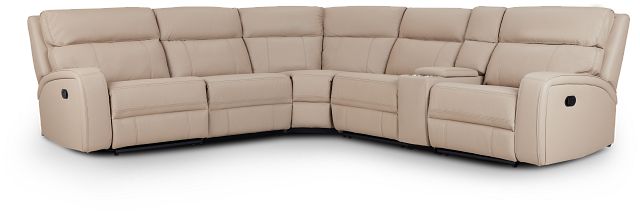 Rhett Taupe Micro Small Triple Manually Reclining Two-arm Sectional (1)