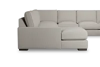 Edgewater Revenue Beige Large Left Chaise Sectional