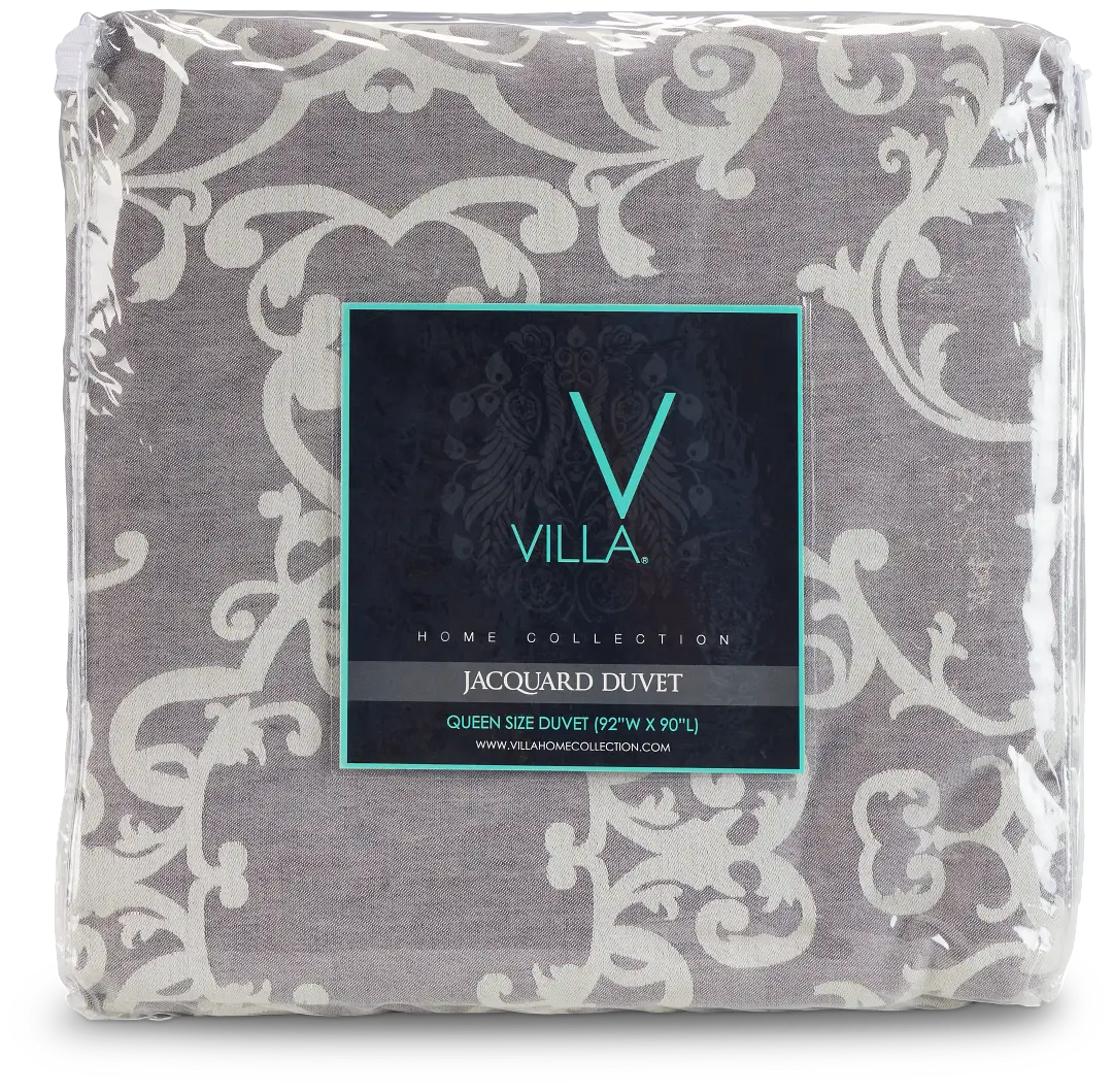 Lido Jacqrd Light Gray 3 Piece Duvet Set Lido Jacqrd Light Gray 3 Piece Duvet Set