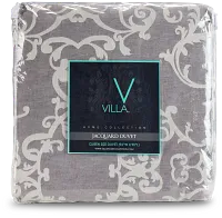 Lido Jacqrd Light Gray 3 Piece Duvet Set