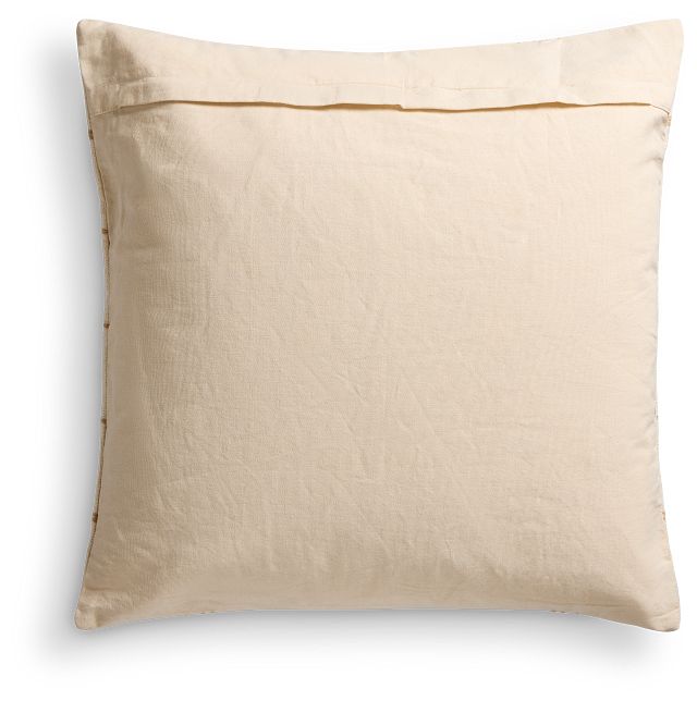 Jeanny Ivory 24" Square Accent Pillow