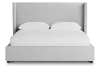 Captiva Delray Light Gray 48" Upholstered Shelter Bed