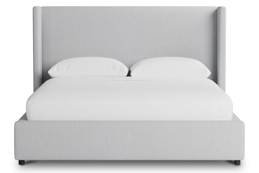 Captiva Delray Light Gray 48" Upholstered Shelter Bed