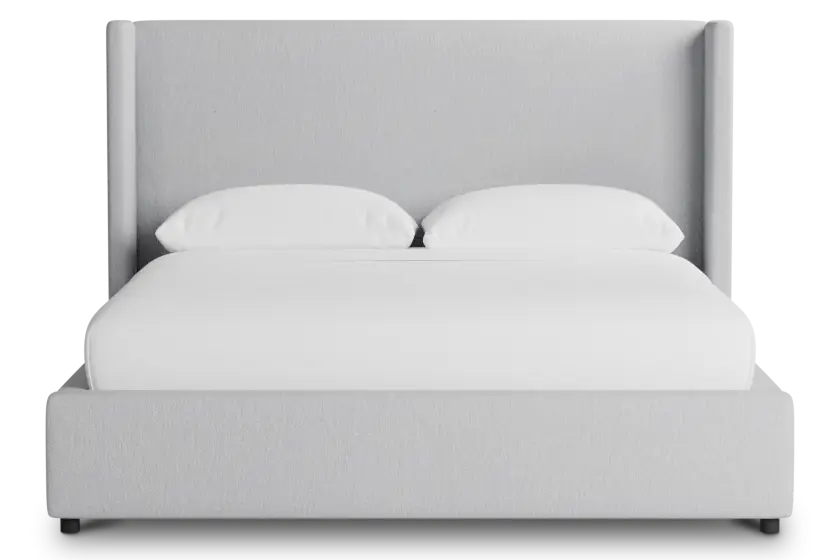 Captiva Delray Light Gray 48" Upholstered Shelter Bed Captiva Delray Light Gray 48" Upholstered Shelter Bed