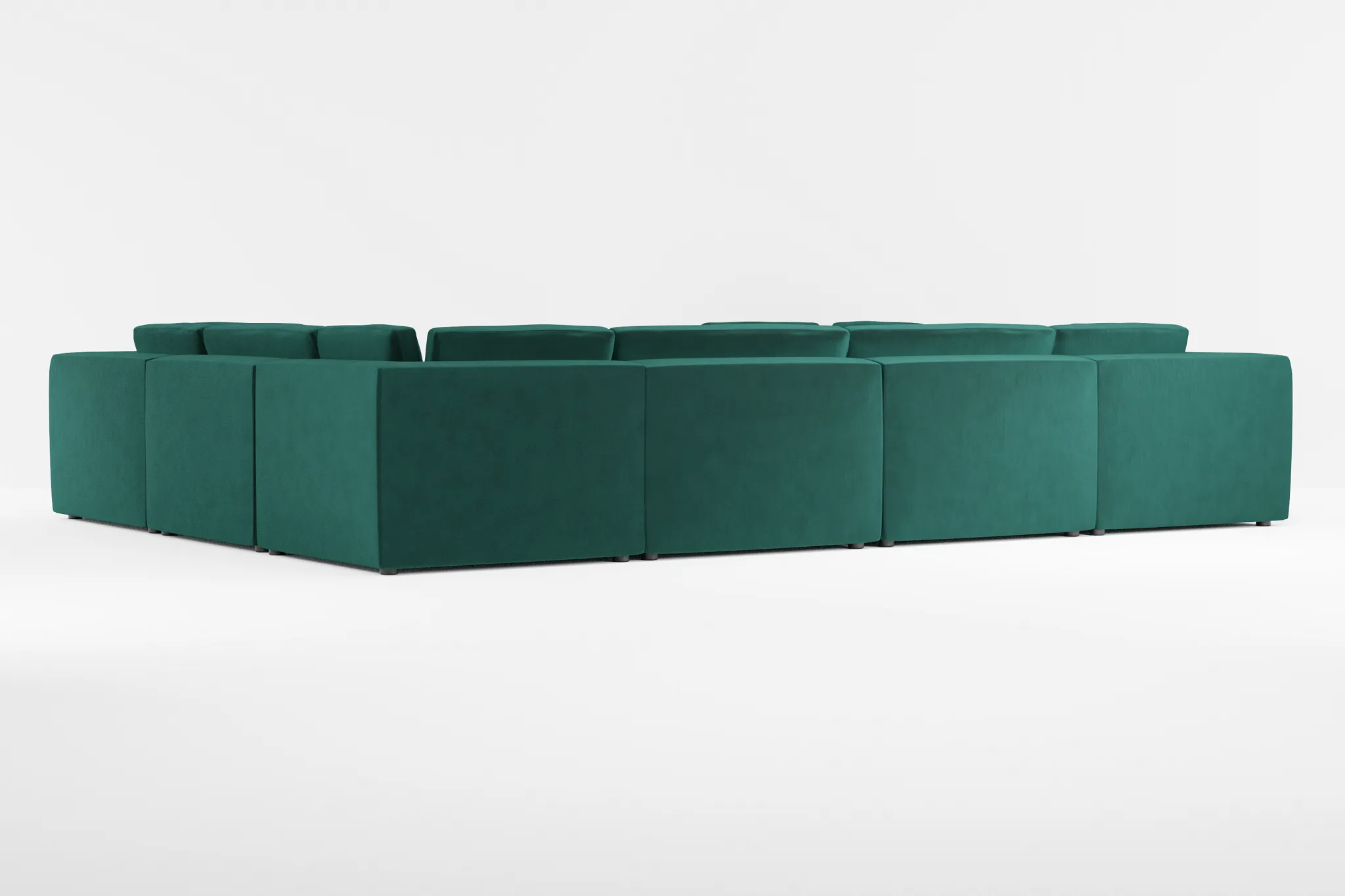 Destin Joya Green Velvet 8-piece Modular Sectional