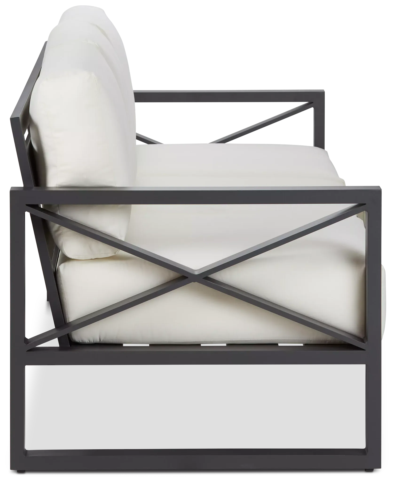 Linear Dark Gray White Aluminum Sofa