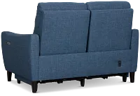 Keaton Blue Fabric Power Reclining Loveseat W/ Power Headrest