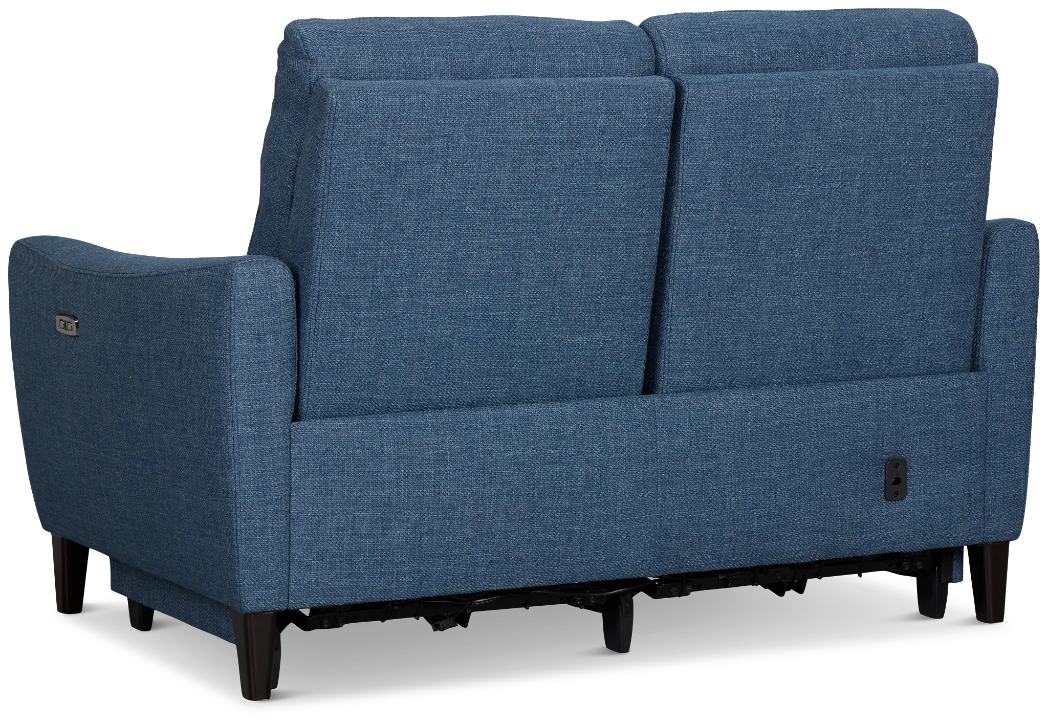 Keaton Blue Fabric Power Reclining Loveseat W/ Power Headrest Keaton Blue Fabric Power Reclining Loveseat W/ Power Headrest