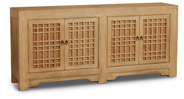 Lorah Light Tone Four-door Cabinet