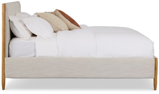 Stockton White Uph Panel Bed
