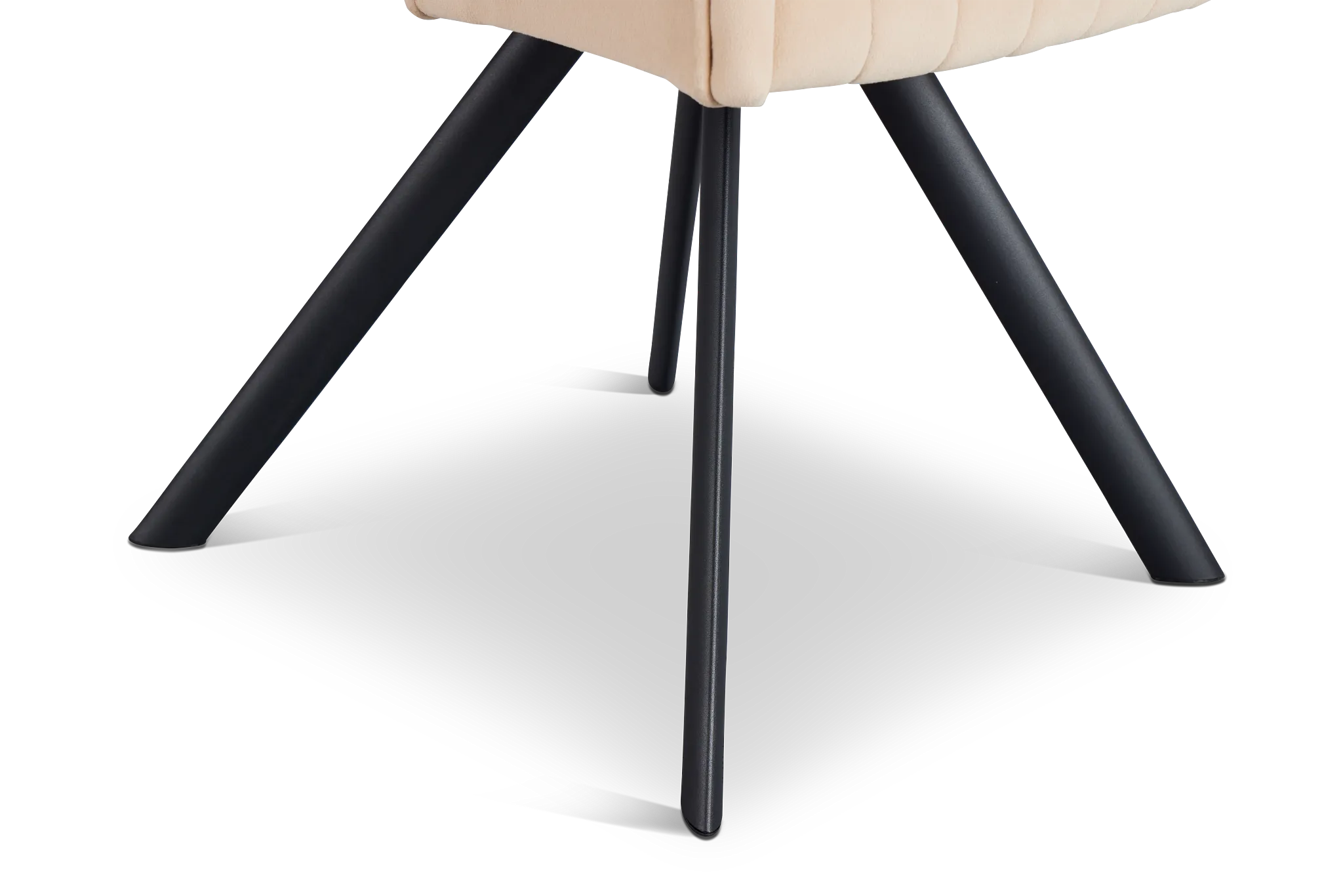 Mandy Beige Velvet Swivel Accent Chair