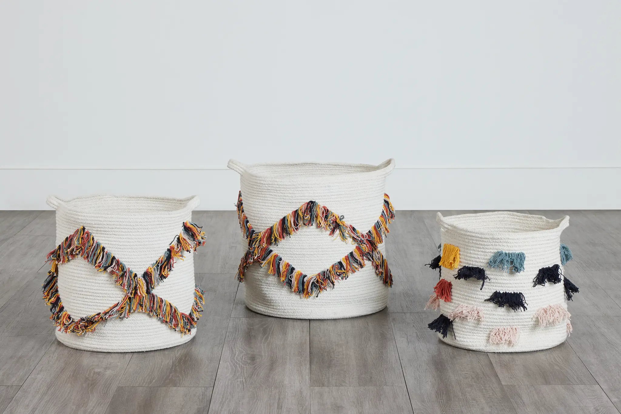 Octavio Multicolored Set Of 3 Basket Octavio Multicolored Set Of 3 Basket