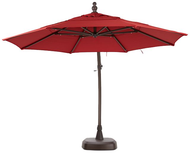Cayman Red Cantilever Umbrella Set (1)