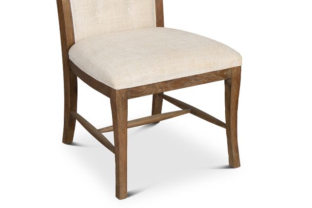 Rustic Patina Light Tone Upholstered Side Chair