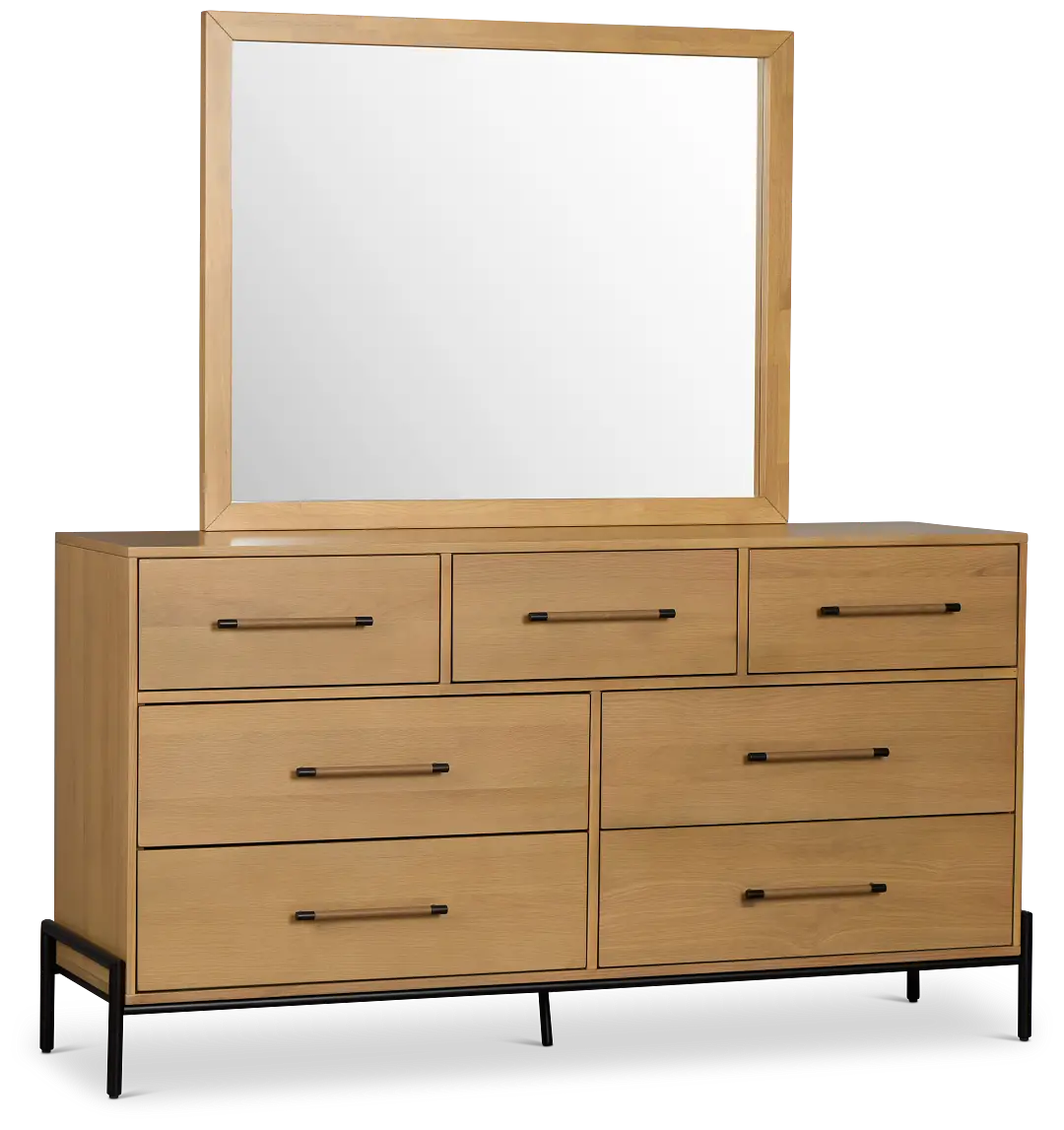 Highland Light Tone Dresser & Mirror Highland Light Tone Dresser & Mirror