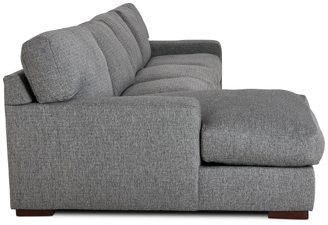 Veronica Dark Gray Down Small Left Chaise Sectional (2)