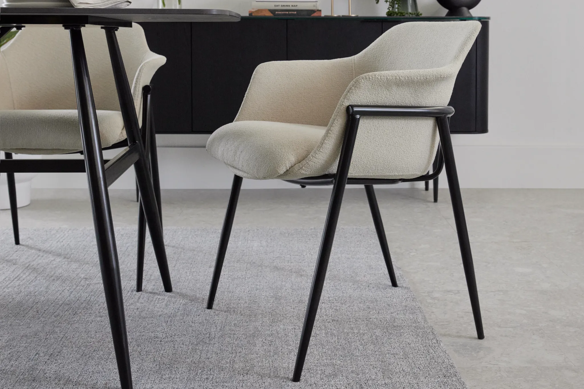 Salerno Light Beige Upholstered Arm Chair