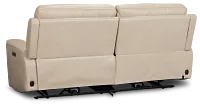 Benji Light Beige Lthr/vinyl Power Reclining Sofa
