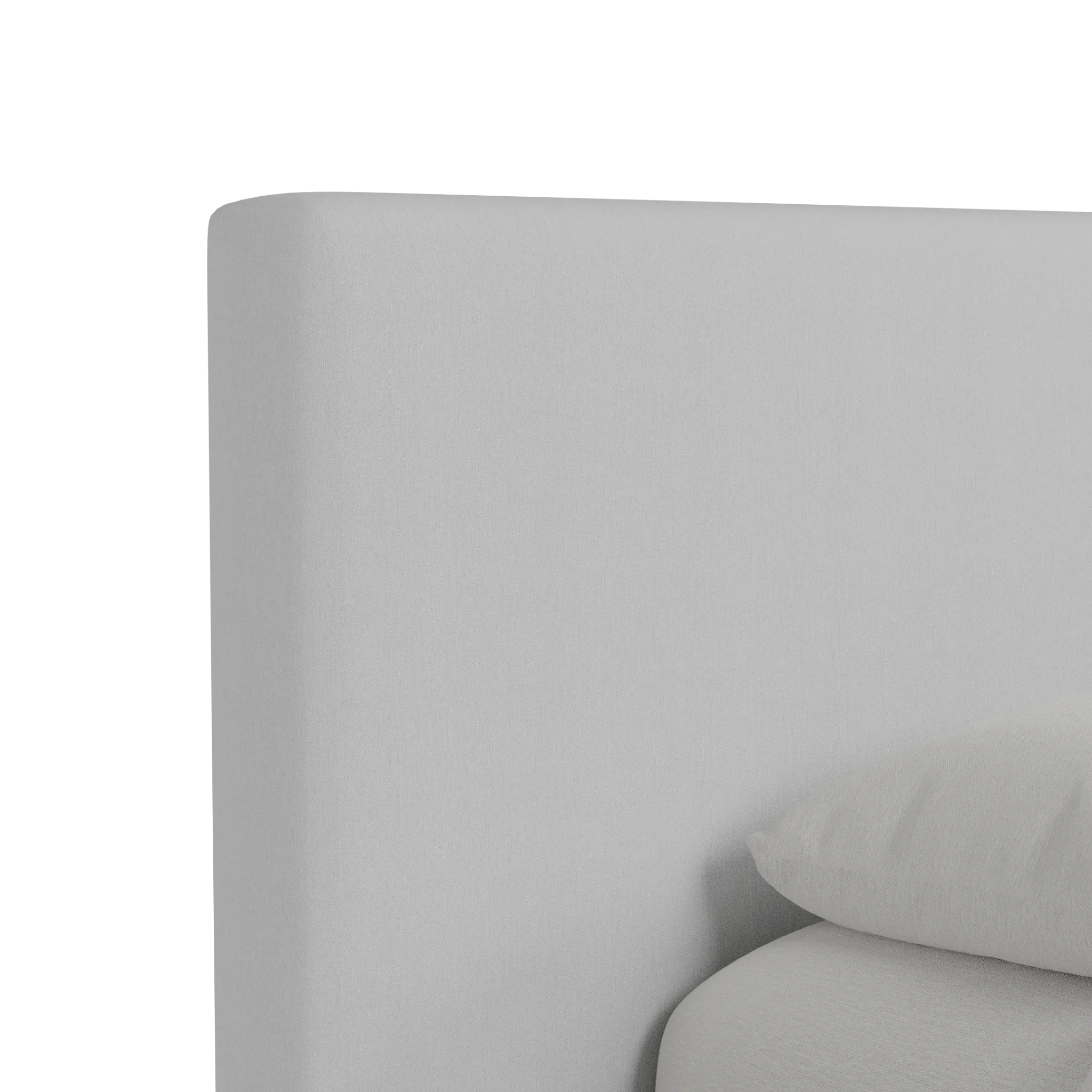 Grayton Revenue White 44" Upholstered Platform Bed