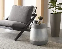 Logan Black Accent Chair With Dark Gray Cushions