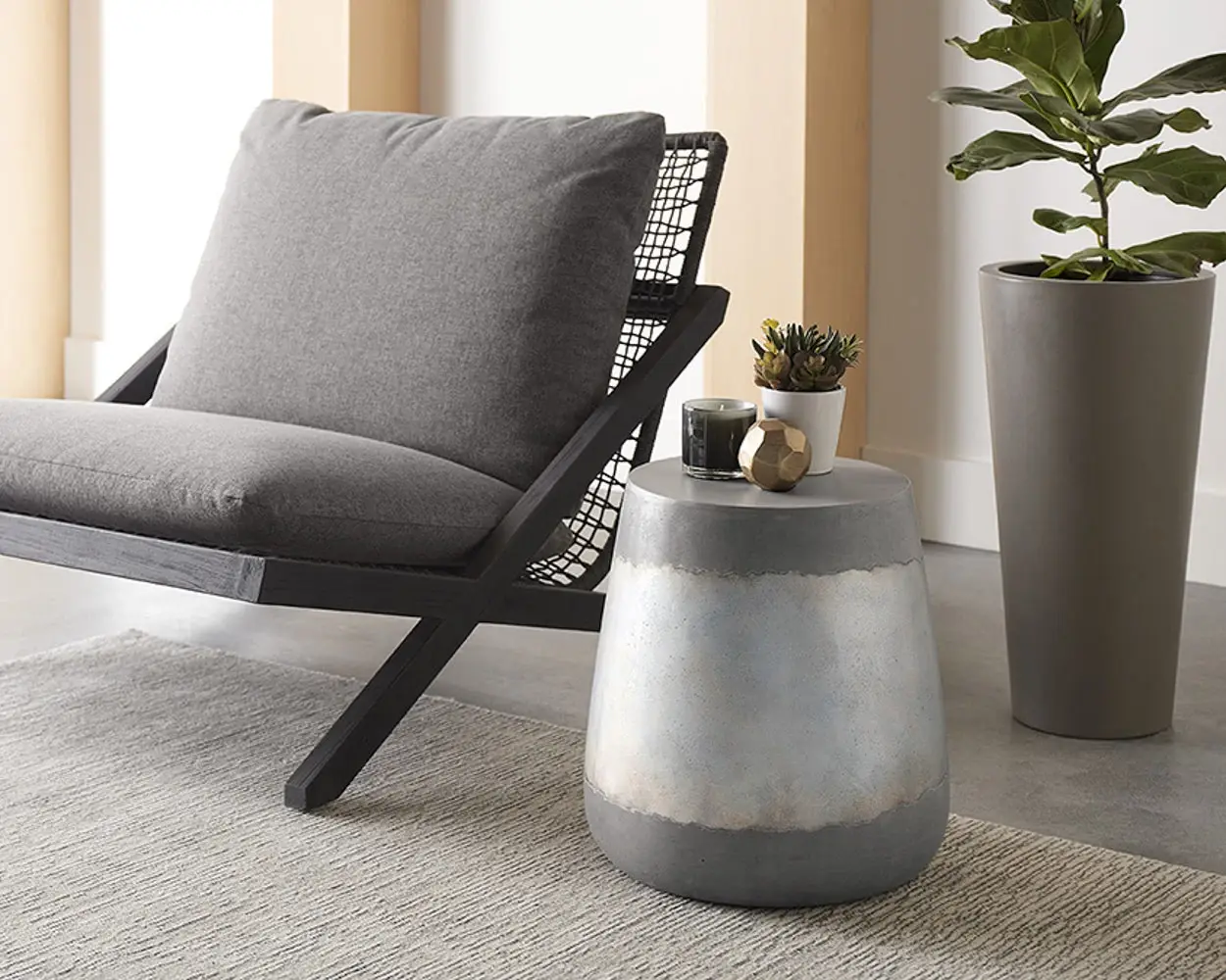Logan Black Accent Chair With Dark Gray Cushions Logan Black Accent Chair With Dark Gray Cushions