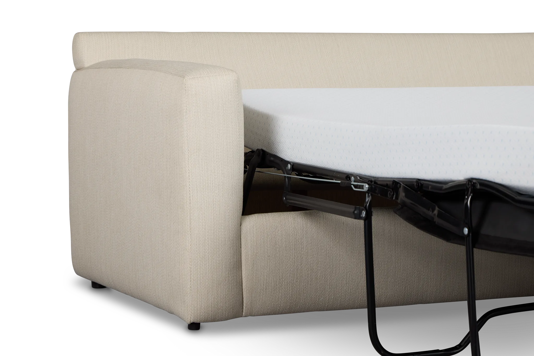 Rhodes Beige Fabric Cooling Memory Foam Sleeper