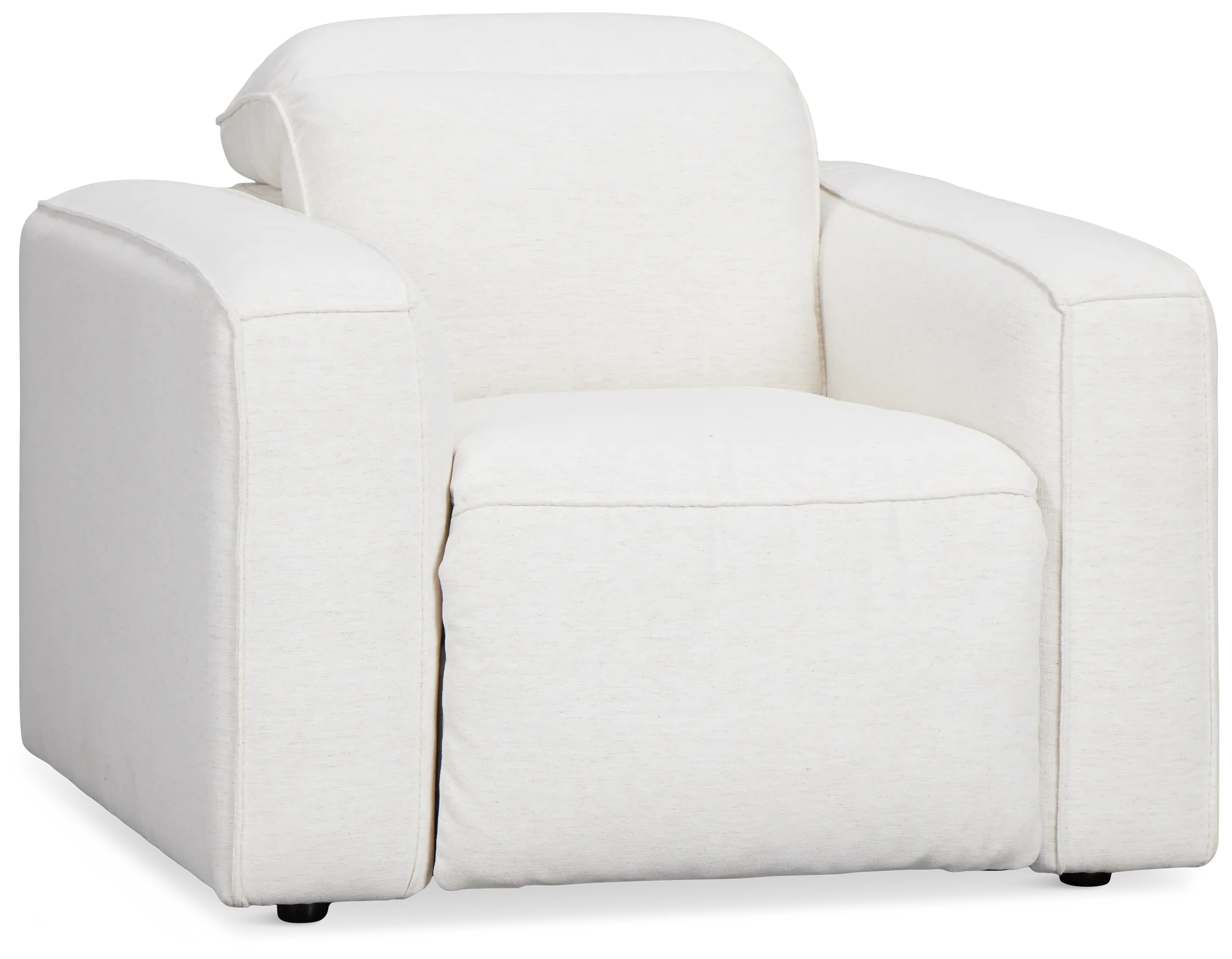 Ryland White Fabric Power Recliner With Power Headrest