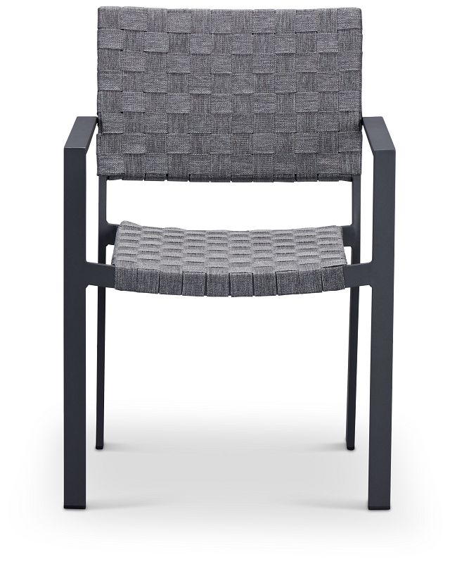 Barbados Light Gray Woven Arm Chair