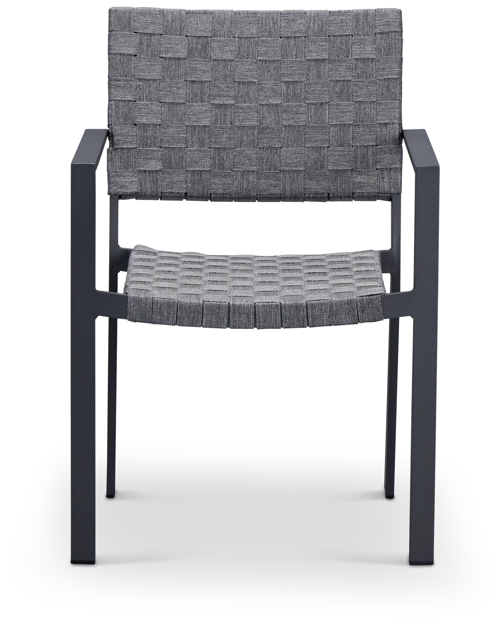 Barbados Light Gray Woven Arm Chair