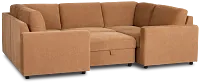 Addie Brown Fabric 6-piece Pit Storage Sectional