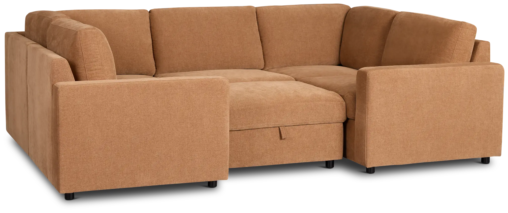 Addie Brown Fabric 6-piece Pit Storage Sectional Addie Brown Fabric 6-piece Pit Storage Sectional