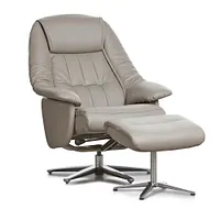 Jones Gray Micro Recliner & Ottoman