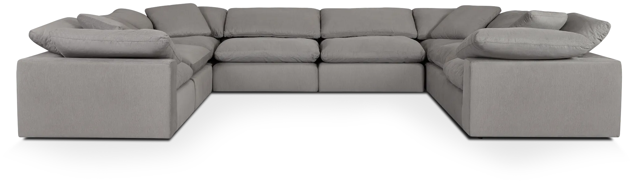 Nixon Light Gray Fabric 8-piece Modular Sectional