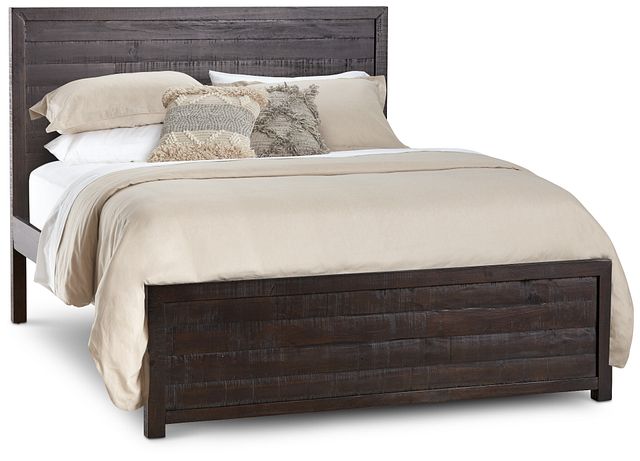 Seattle Dark Tone Wood Platform Bed