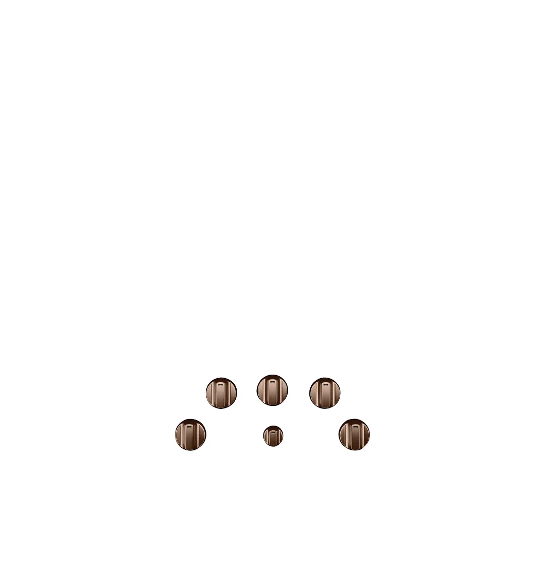 Cafe 1 Series Copper 5 Piece Electric Knob