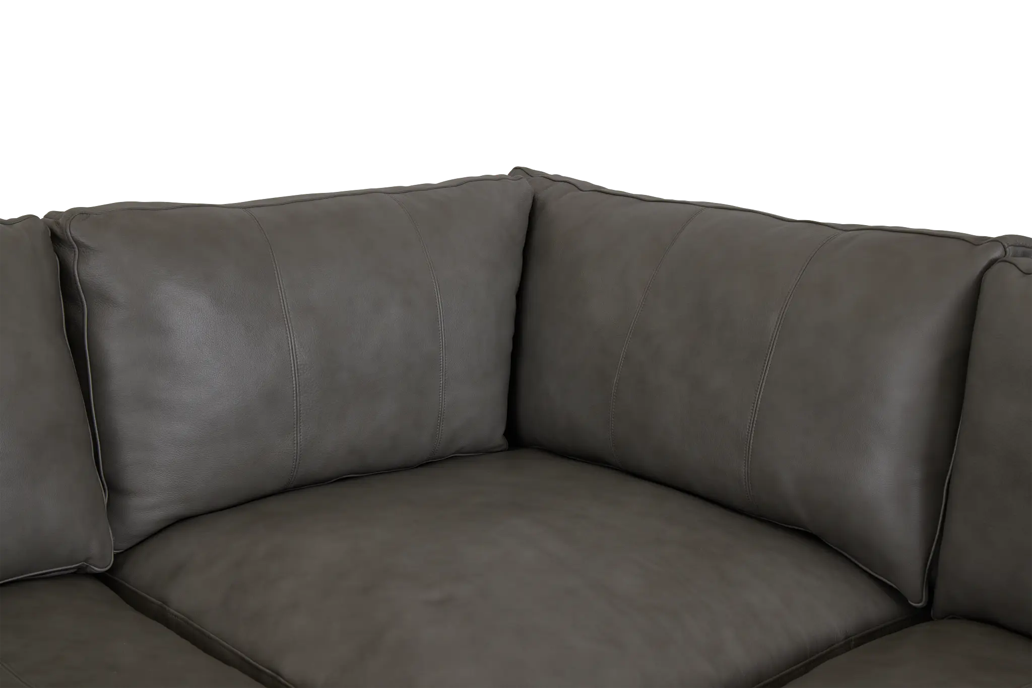 Dawkins Gray Leather Medium Right Chaise Sectional Dawkins Gray Leather Medium Right Chaise Sectional