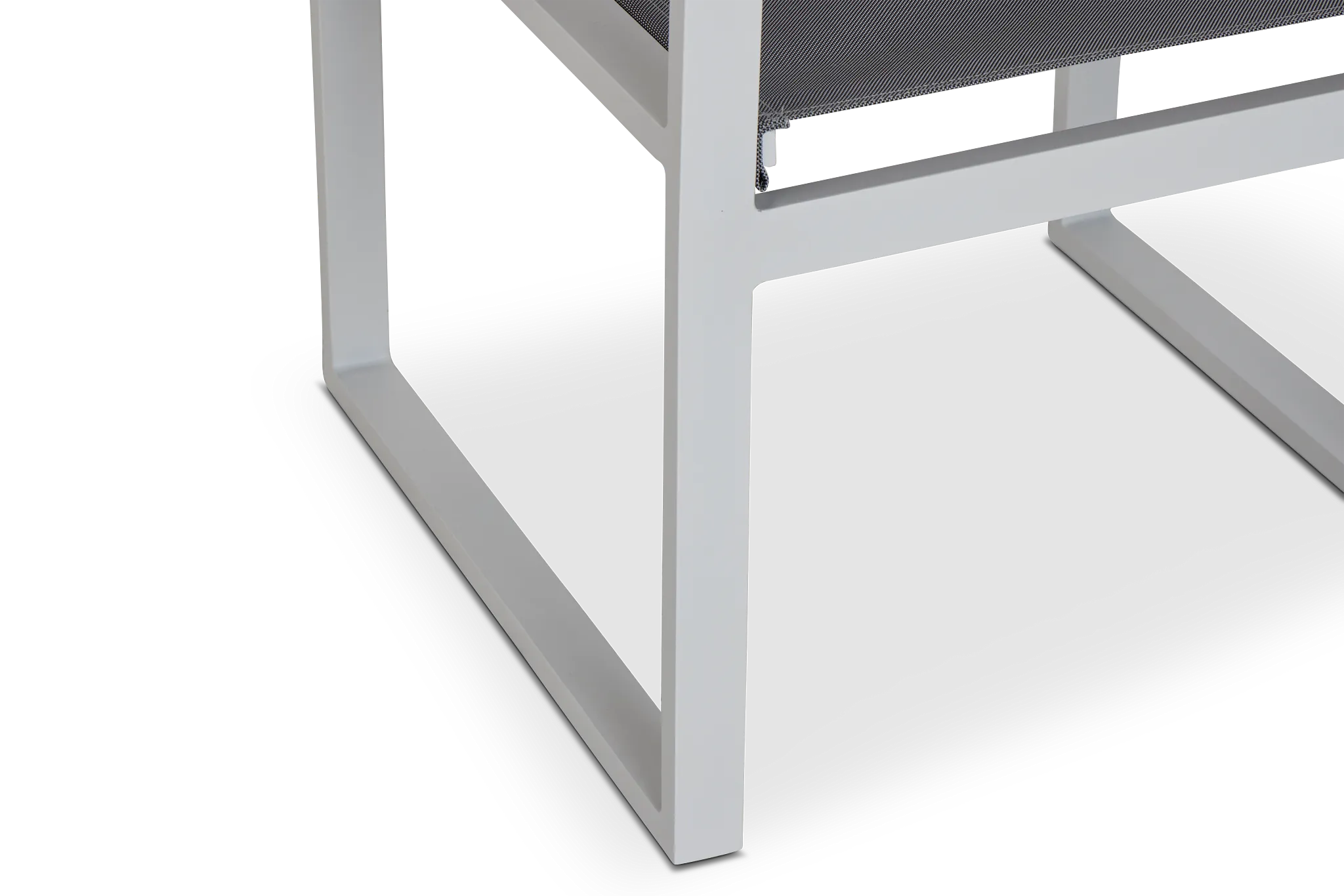 Linear2 White Aluminum Sling Arm Chair