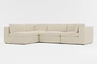 Destin Peyton Beige Fabric 4-piece Modular Sectional