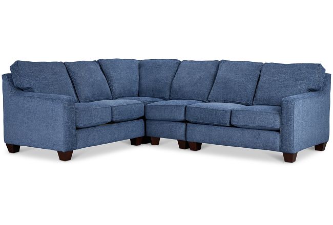 Andie Blue Fabric Medium Two-arm Sectional