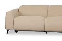 Reyna Beige Micro Power Reclining Loveseat