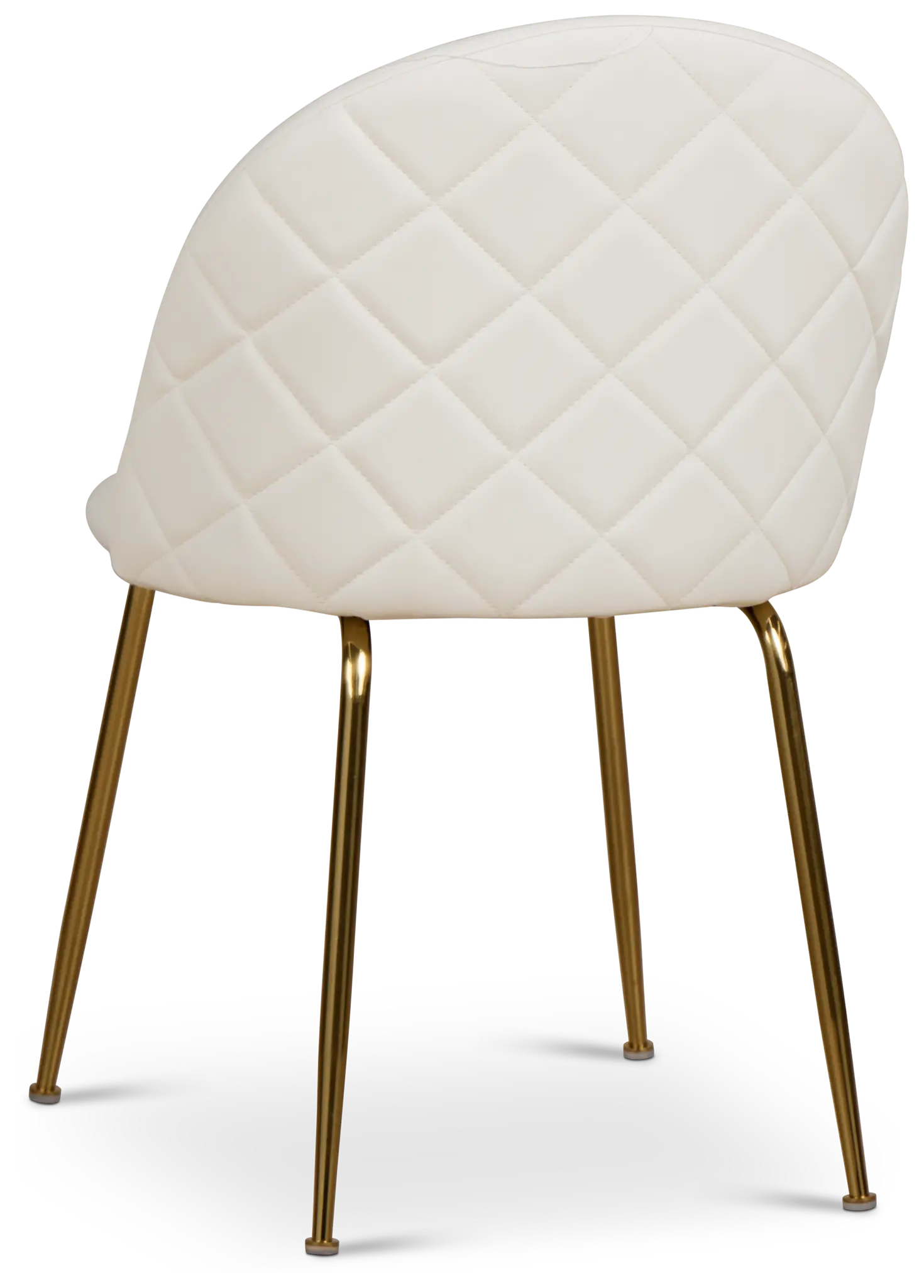 Capri White Micro Upholstered Side Chair W/ Gold Legs Capri White Micro Upholstered Side Chair W/ Gold Legs
