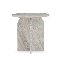 Solo Gray Round End Table
