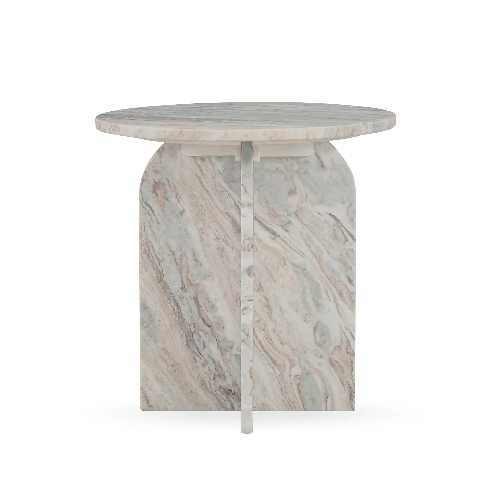 Solo Gray Round End Table