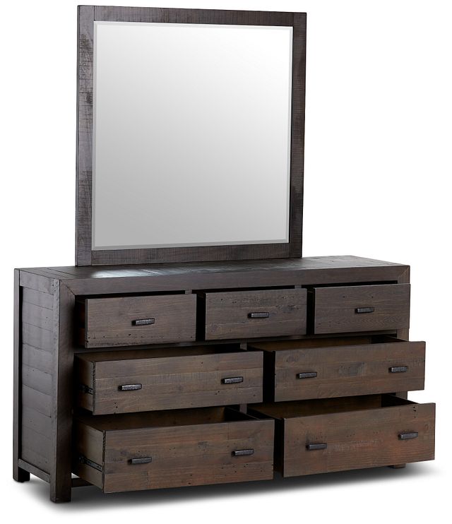 Seattle Dark Tone Dresser & Mirror